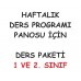 Haftalık Ders Programı Panosu – Kalın Keçe, Mıknatıslı, Renkli Baskı