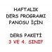 Haftalık Ders Programı Panosu – Kalın Keçe, Mıknatıslı, Renkli Baskı