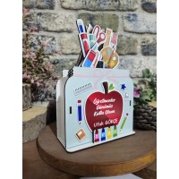 Ahşap Kalemlik ve Takvim Seti 24 Kasım Öğretmenler Günü Hediyesi