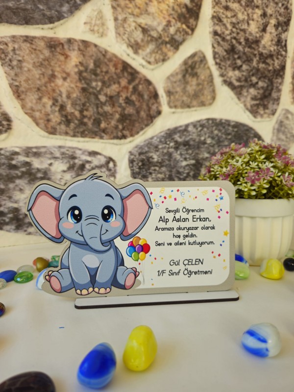 Artık Okuyorum Baskılı Plaket - Fil… Artık Okuyorum Baskılı Plaket - Fil…