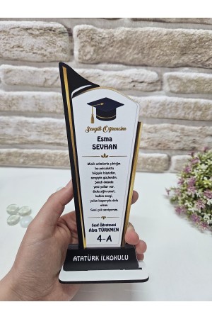 İlkokul Mezuniyet Plaketi - Kişiye Özel Ahşap Başarı Ödülü (M&hellip;