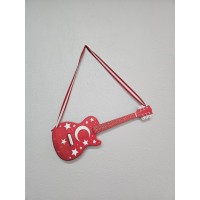 Ay-Yıldız Temalı Ahşap Gösteri Gitarı - Çocuklar İçin Gösteri Aksesuarı