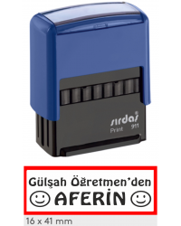 İsme Özel Aferin Öğretmen Kaşesi 