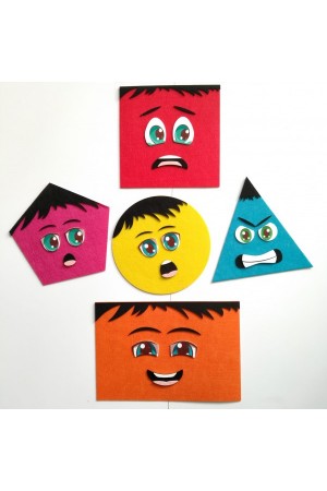 Geometrik Şekiller Ve Duygular Keçe Eğitim Materyali…