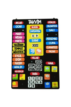 İnteraktif Takvim Keçe Sınıf Panosu …