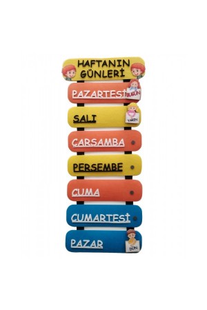 Haftanın Günleri Keçe Pano …