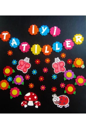 İyi Tatiller Flamalı Keçe Karne Hatırası Pano Süsleme Paketi&hellip;