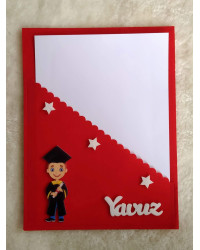 Mezuniyet Temalı Keçe Karne Kılıfı