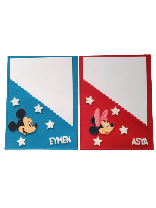 Keçe Minie Figürlü Karne Kılıfı… Keçe Minie Figürlü Karne Kılıfı…