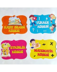 Keçe Etkinlik Panosu Köşe Başlıkları Seti