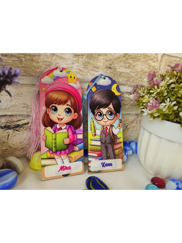 İsme Özel Kız Erkek Baskılı Püsküllü Kitap Ayracı… İsme Özel Kız Erkek Baskılı Püsküllü Kitap Ayracı…