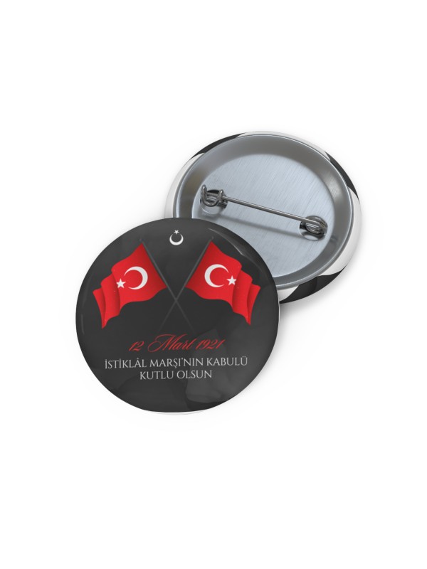 12 Mart İstiklal Marşının Kabulü Metal Rozet (Model 4)&hellip;