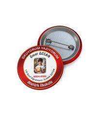 Okumaya Başladım Resimli Metal Rozet (Model 2)