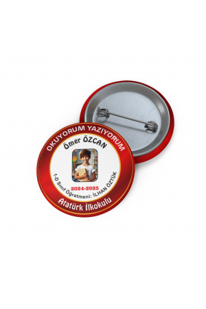 Okumaya Başladım Resimli Metal Rozet (Model 2)…