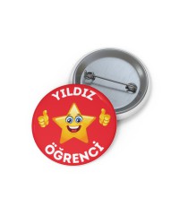 Yıldız Öğrenci 1 Metal Rozet 