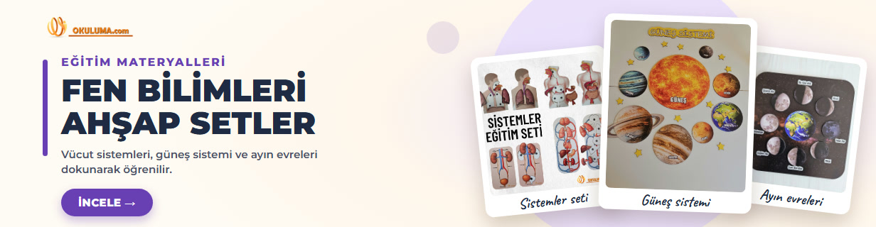 Fen bilimleri ahşap eğitim materyalleri